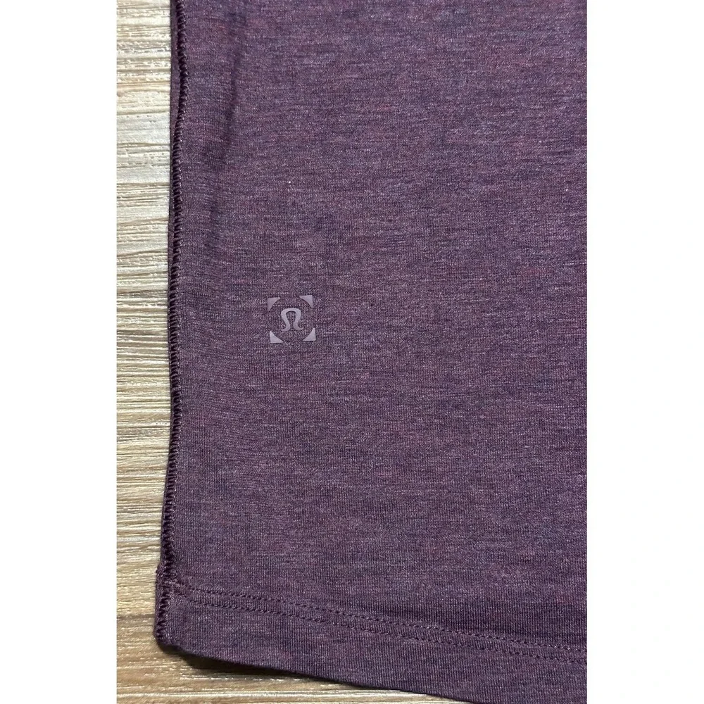 Lululemon Mens 5 Year Short Sleeve Basic Tee Training Shirt Purple Sz M - Picture 6 of 6